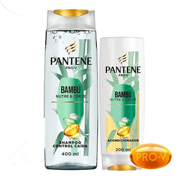 shampoo 400ml + acondicionador 200ml bambú, pantene shampoo 400ml + acondicionador 200ml bambú, pantene