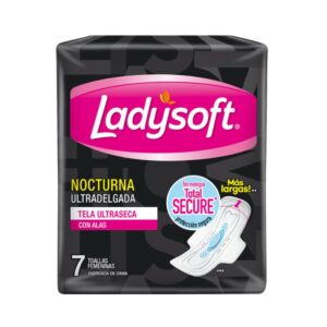 toallas hig. ladysoft nocturna u.delg. c/alas 7 un. (9939)