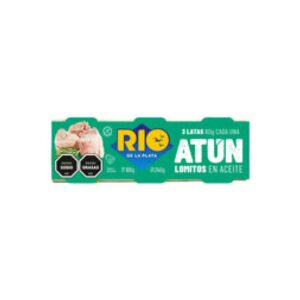 atun entero e/aceite rio de la plata pack 3 x 80 grs. (9604)