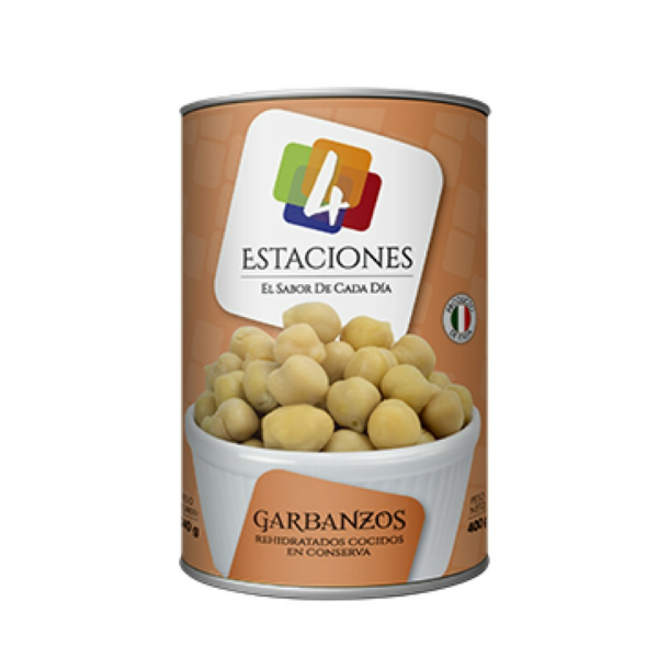 garbanzo 4 estaciones lata 400 grs. c/a/facil (747)