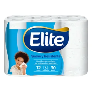 papel higienico elite ultra doble hoja pr. 12 x 10 un. 30 m.