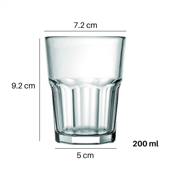 vaso de vidrio bristol incoloro agua 200 ml. (nf2111) vaso de vidrio bristol incoloro agua 200 ml. (nf2111)