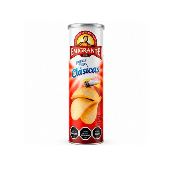 papa frita chips emigrante tubo 120 grs. original (201672) papa frita chips emigrante tubo 120 grs. original (201672)