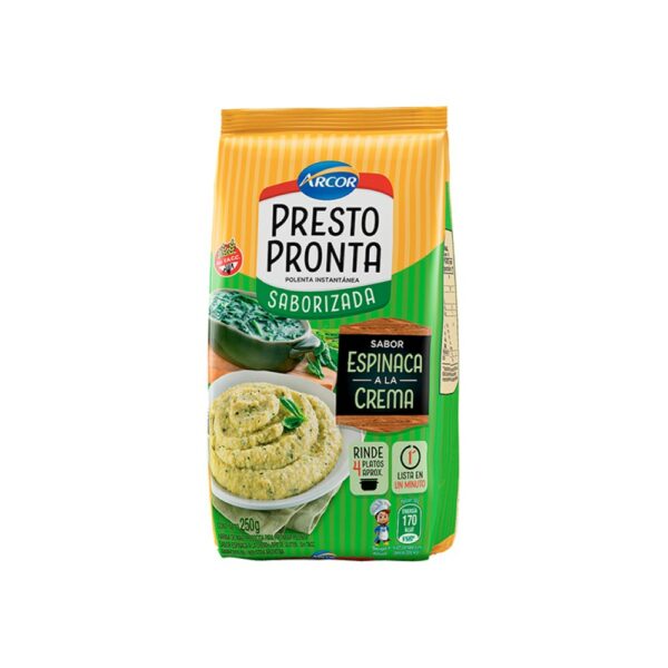 polenta prestopronta 250 grs. c/espinca a la crema (1012631) polenta prestopronta 250 grs. c/espinca a la crema (1012631)