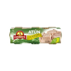 atun lomitos a/natural emigrante 3 x 80 grs. (203027)
