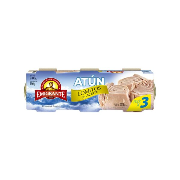 atun lomitos e/aceite emigrante 3 x 80 grs. (203028) atun lomitos e/aceite emigrante 3 x 80 grs. (203028)