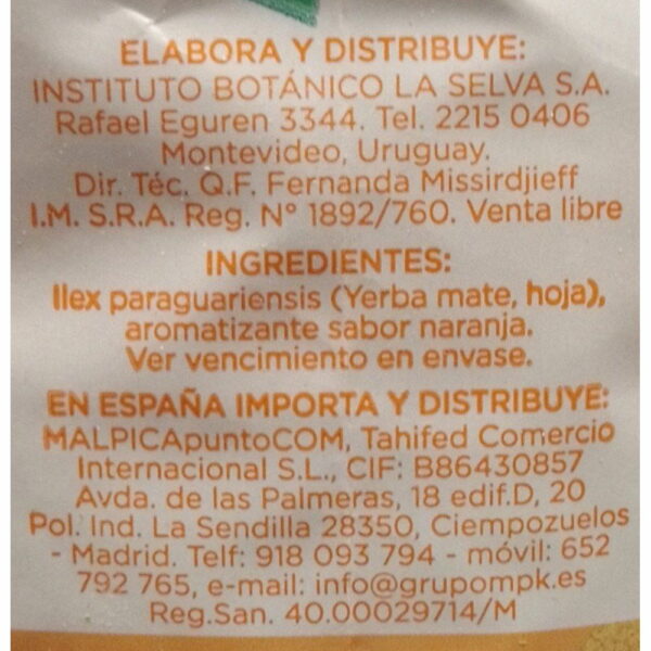 yerba la selva c/naranja 1 kg. (8901) yerba la selva c/naranja 1 kg. (8901)