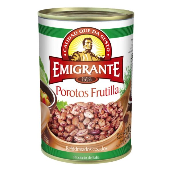 poroto frutilla rehidratadas emigrante 350/200 grs. lata (207777) poroto frutilla rehidratadas emigrante 350/200 grs. lata (207777)