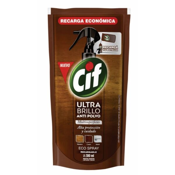 limpiador cif ultra brillo multisup d.pack 380 ml.