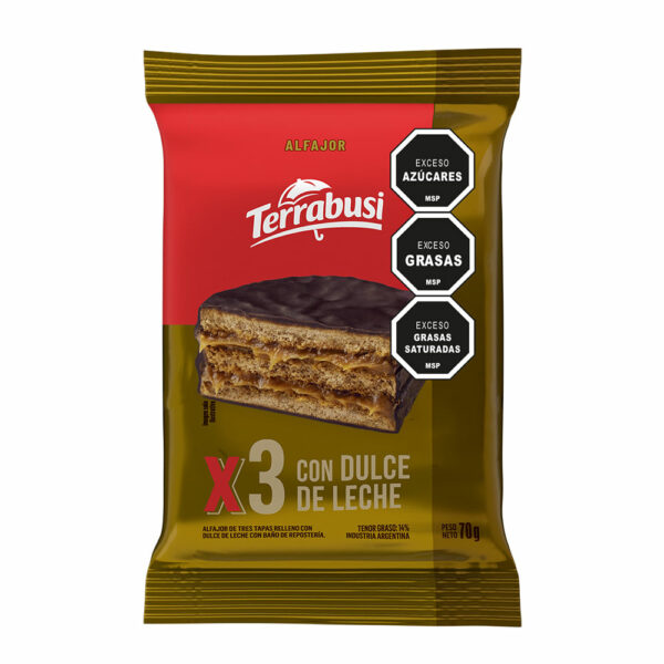 alfajor terrabusi triple 70 grs. d. leche (381) alfajor terrabusi triple 70 grs. d. leche (381)