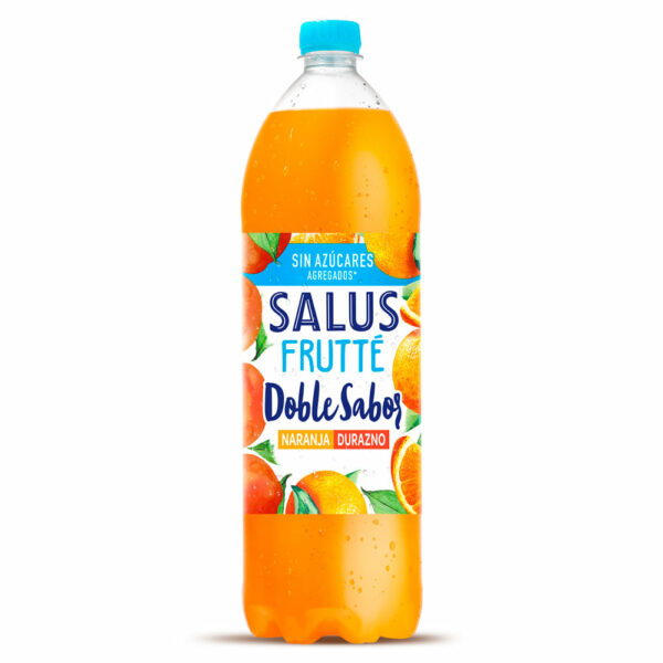 agua salus frutte s/gas s/azucar 1,500 lt. naranja/durazno
