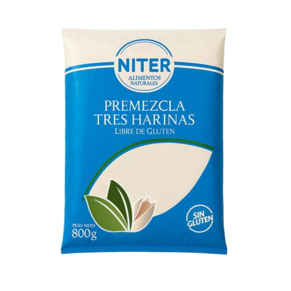 premezcla 3 harinas niter s/gluten 800 grs. (40506)