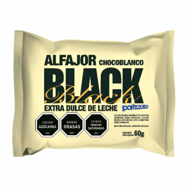 alfajor portezuelo black extra blanco 60 grs. (2024) alfajor portezuelo black extra blanco 60 grs. (2024)