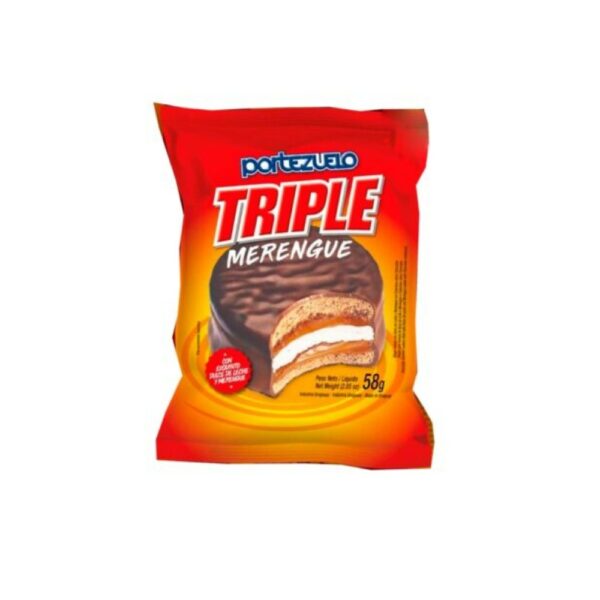 alfajor portezuelo triple 45 grs. merengue (3229) alfajor portezuelo triple 45 grs. merengue (3229)