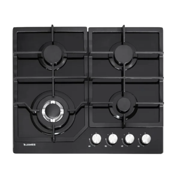 anafe james 4hagvnt 4 hornallas s/gas vidrio negro (42041)
