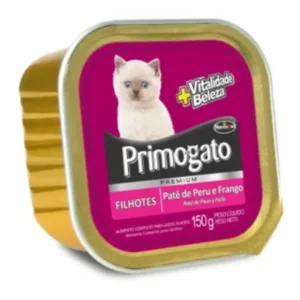 alim. p/mascotas primogato pate filhotes 150 grs. pavo/pollo