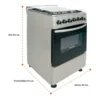 cocina punktal pk 1930tk turkia 3+1 horn. y horno inox.