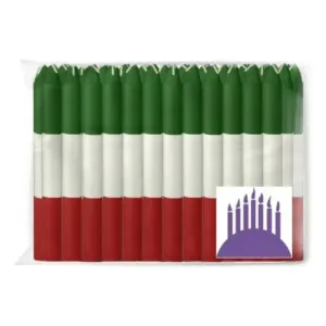 vela color lisas nº 4 san jorge un. (verde/blanca/roja)
