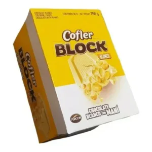 chocolate arcor cofler block 38 grs. blanco (1013709)