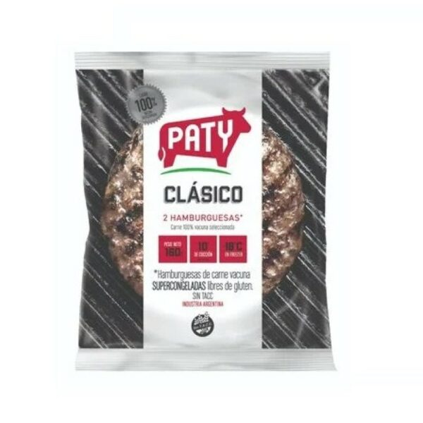 hamburguesas paty gastronomica 2 un./80 grs. 160 grs. (895)