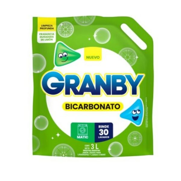 jabon liq. granby matic dp 3 lt. limon c/bicarbonato jabon liq. granby matic dp 3 lt. limon c/bicarbonato