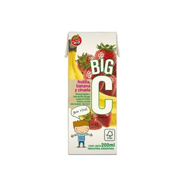 jugo big c 200 ml. bananan / frutilla (18112) jugo big c 200 ml. bananan / frutilla (18112)