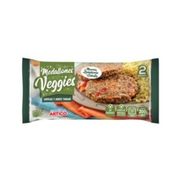 medallon de lentejas y arroz artico 200 grs. (med3006)