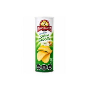 papa frita chips emigrante tubo 120 grs. crema y cebolla
