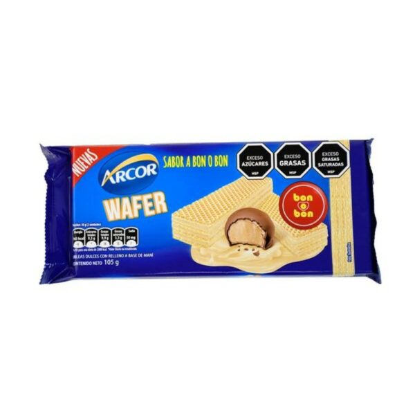 galletita arcor wafle 105 grs. bon o bon (8317165) galletita arcor wafle 105 grs. bon o bon (8317165)