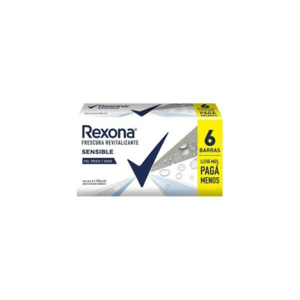 jabon rexona 120 grs. sensible frescura revitalizante jabon rexona 120 grs. sensible frescura revitalizante