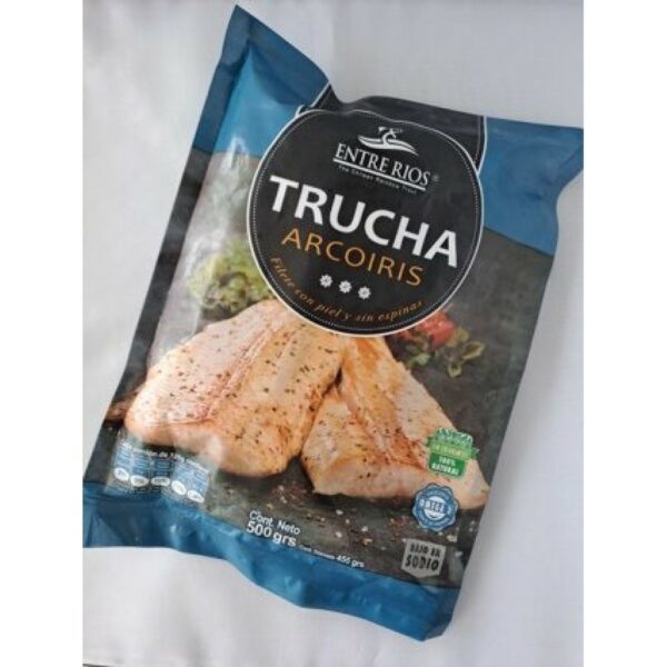 trucha filet mitad c/piel s/espina artico 80/120 500 grs. trucha filet mitad c/piel s/espina artico 80/120 500 grs.