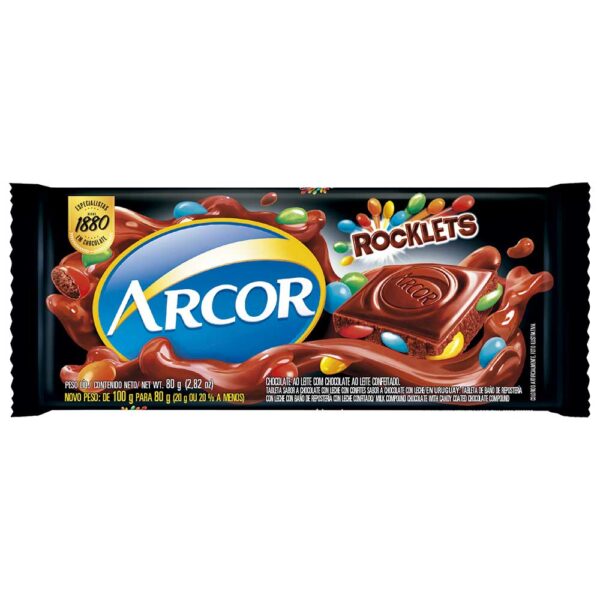 chocolate arcor 80 grs. rocklets (8317485) chocolate arcor 80 grs. rocklets (8317485)