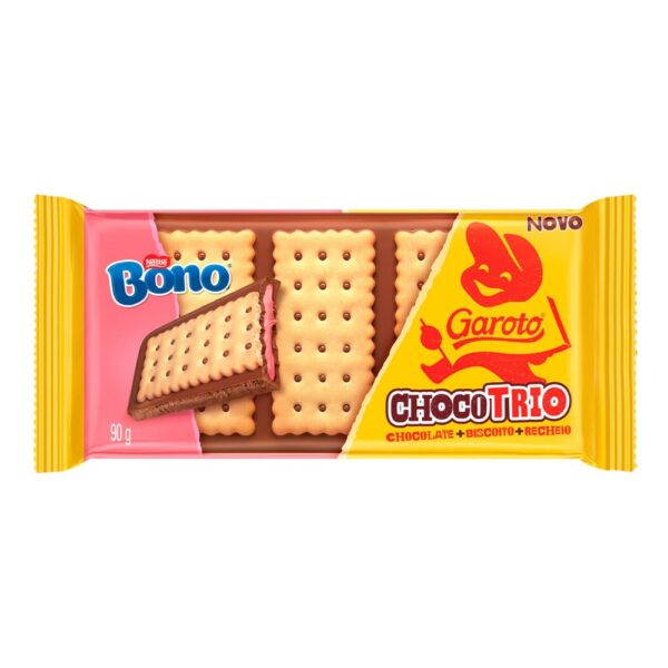 chocolate garoto 90 grs. trio frutilla (4192)