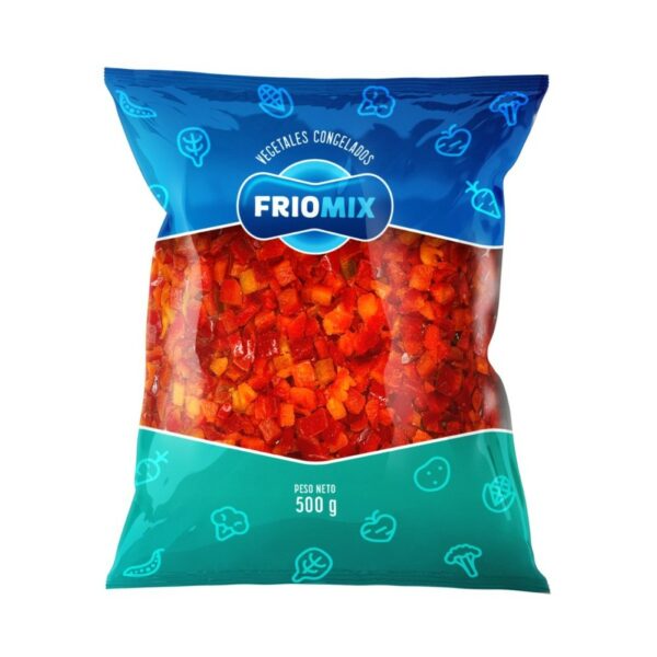frutas/verduras cong morron rojos e/cubos friomix 500 grs.