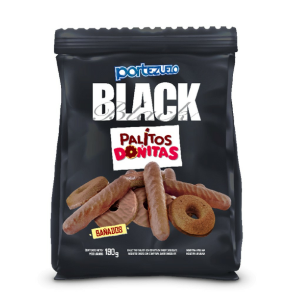 galletita portezuelo palitos y donitas black 190 grs. (590) galletita portezuelo palitos y donitas black 190 grs. (590)