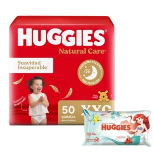 paÑal huggies sup. care xxg. 50 un. unisex + toallitas paÑal huggies sup. care xxg. 50 un. unisex + toallitas