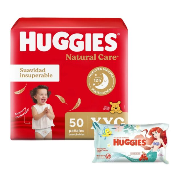 paÑal huggies sup. care xxg. 50 un. unisex + toallitas paÑal huggies sup. care xxg. 50 un. unisex + toallitas