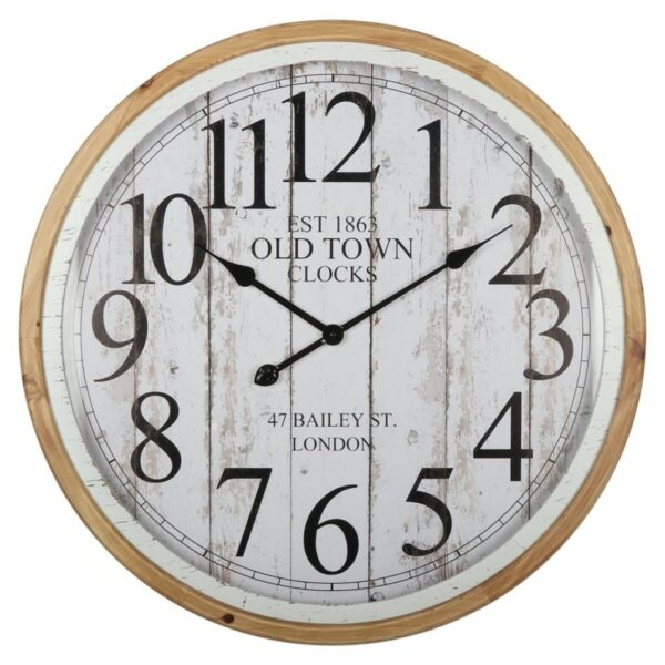 reloj de pared madera 68 x 7 cm. old town (259229) reloj de pared madera 68 x 7 cm. old town (259229)