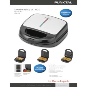 sandwichera punktal pk cr44 ix 3 en 1 (3768)