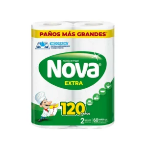 toallas papel p/cocina nova sussex mega 120 paÑos x 2 un.