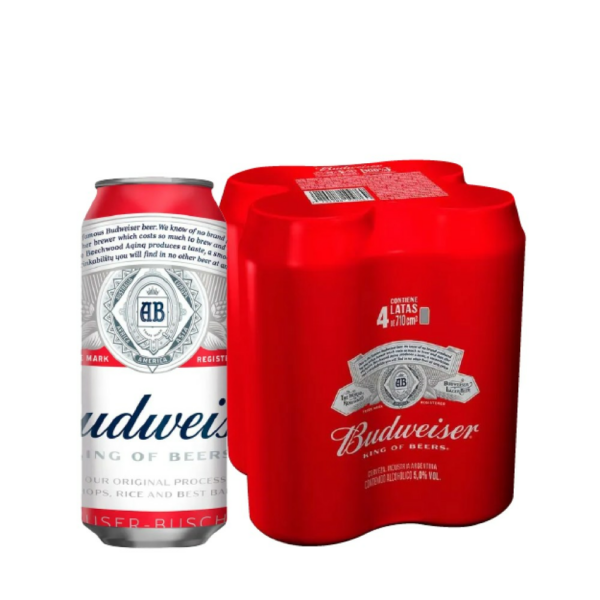 cerveza budweiser lata 710 cc. pack x 4 un. (31464) cerveza budweiser lata 710 cc. pack x 4 un. (31464)