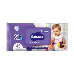toallas humedas babysec premium 99% agua 45 un. pack 4 x 3 (9925)
