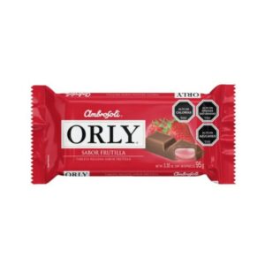chocolate orly rellena sab. frutilla 95 grs. (1350)