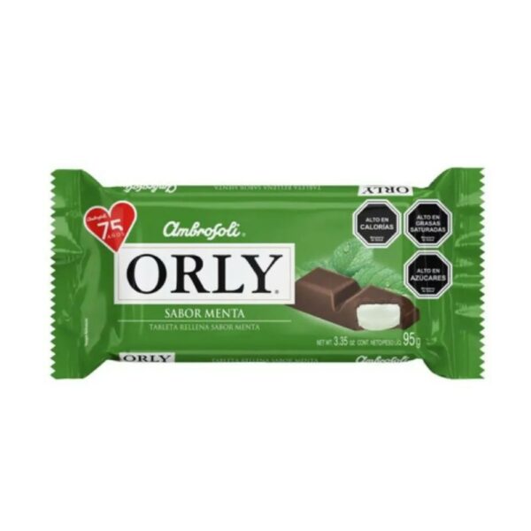 chocolate orly rellena sab. menta 95 grs. (1352) chocolate orly rellena sab. menta 95 grs. (1352)