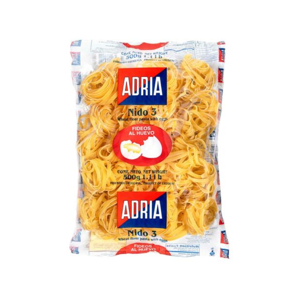 fideos adria al huevo 500 grs. nido 3 (50033)