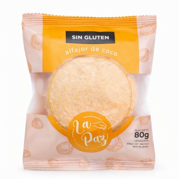 alfajor la paz l/gluten 80 grs. coco (7730970690026)