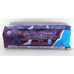 toallas hig. absorbex c/alas c/gel 8 un. c/bolsita