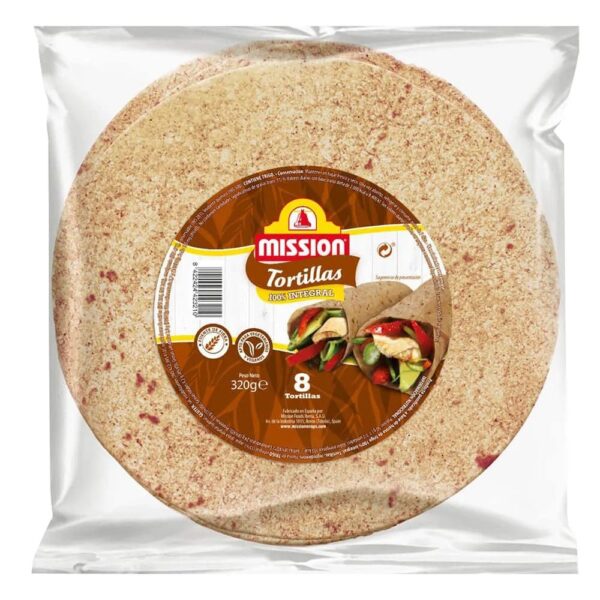 tortilla integral mission l/gluten 8 un. 320 grs. (411) tortilla integral mission l/gluten 8 un. 320 grs. (411)