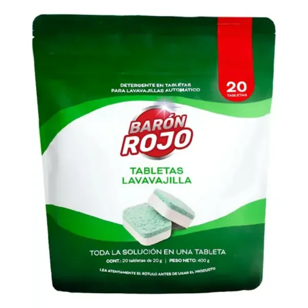 tableta p/lavavajilla baron rojo x 20 un. (54053) tableta p/lavavajilla baron rojo x 20 un. (54053)