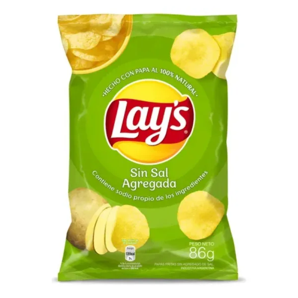 papa frita lay´s s/sal agregada 86 grs. (30051) papa frita lay´s s/sal agregada 86 grs. (30051)